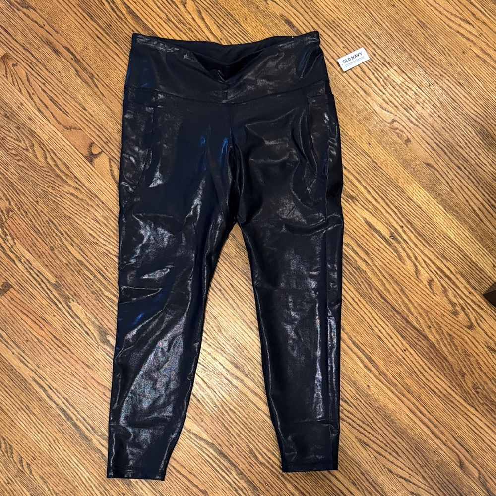 Old Navy Shimmering Black Leggings